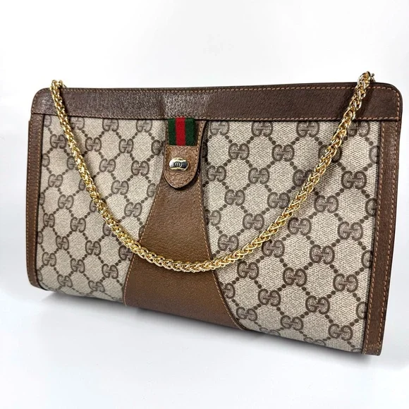 Gucci Supreme GG Monogram Accessory Collection Clutch Crossbody Bag - Picture 12 of 14